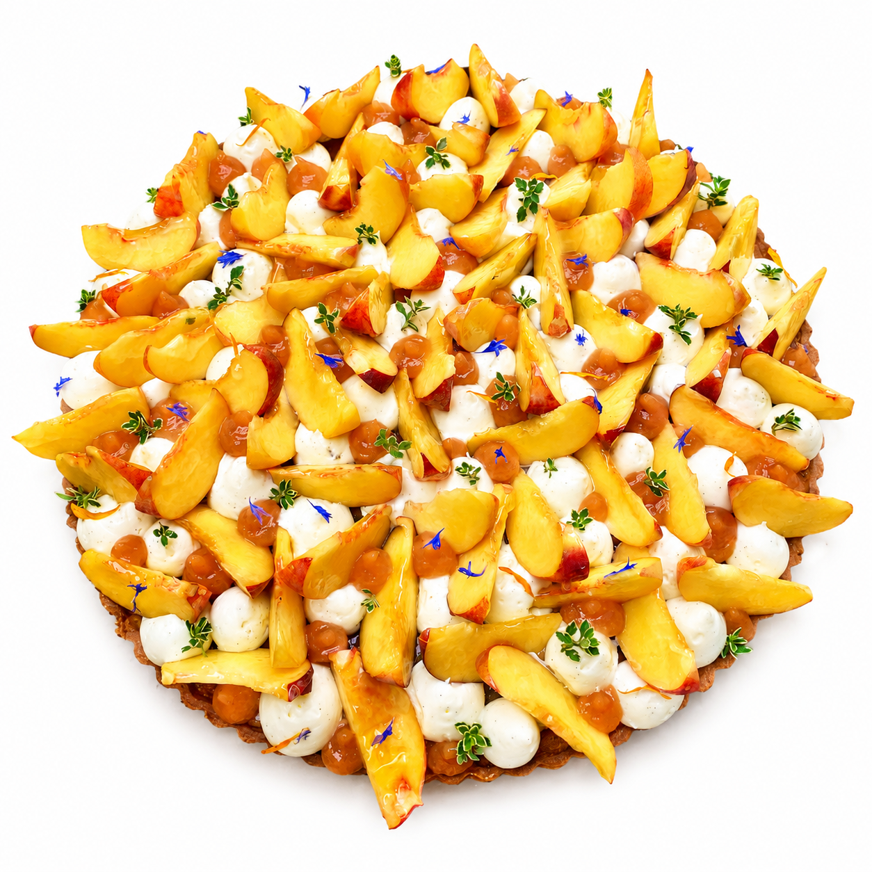 La tarte pêche & thym citron - 10 personnes